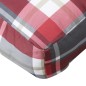 vidaXL Cojín para sofá de palets de tela a cuadros rojo 80x40x12 cm vidaXL Cojín para sofá de palets de tela a cuadros rojo 80x40x12 cm