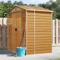 vidaXL Caseta de jardín acero galvanizado marrón claro 191x130x198 cm vidaXL Caseta de jardín acero galvanizado marrón claro 191x130x198 cm