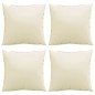 vidaXL Cojines decorativos 4 uds tela crema 50x50 cm vidaXL Cojines decorativos 4 uds tela crema 50x50 cm