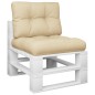 vidaXL Cojines para palets 2 unidades tela beige