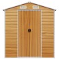 vidaXL Caseta de jardín acero galvanizado marrón claro 191x130x198 cm vidaXL Caseta de jardín acero galvanizado marrón claro 191x130x198 cm