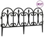 vidaXL Borduras de jardín 17 unidades PP negro 10 m vidaXL Borduras de jardín 17 unidades PP negro 10 m