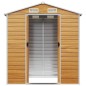 vidaXL Caseta de jardín acero galvanizado marrón claro 191x130x198 cm vidaXL Caseta de jardín acero galvanizado marrón claro 191x130x198 cm