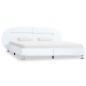 vidaXL Estructura de cama con LED de cuero sintético blanco 180x200 cm vidaXL Estructura de cama con LED de cuero sintético blanco 180x200 cm
