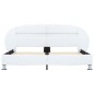 vidaXL Estructura de cama con LED de cuero sintético blanco 180x200 cm vidaXL Estructura de cama con LED de cuero sintético blanco 180x200 cm