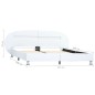 vidaXL Estructura de cama con LED de cuero sintético blanco 180x200 cm vidaXL Estructura de cama con LED de cuero sintético blanco 180x200 cm