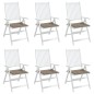 vidaXL Cojines de silla de jardín 6 uds tela Oxford taupé 40x40x3 cm vidaXL Cojines de silla de jardín 6 uds tela Oxford taupé 40x40x3 cm