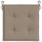 vidaXL Cojines de silla de jardín 6 uds tela Oxford taupé 40x40x3 cm vidaXL Cojines de silla de jardín 6 uds tela Oxford taupé 40x40x3 cm