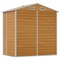 vidaXL Caseta de jardín acero galvanizado marrón claro 191x130x198 cm vidaXL Caseta de jardín acero galvanizado marrón claro 191x130x198 cm