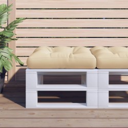 vidaXL Cojín para sofá de palets de tela beige 60x60x12 cm