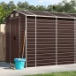 vidaXL Cobertizo de jardín acero galvanizado marrón 191x470x198 cm vidaXL Cobertizo de jardín acero galvanizado marrón 191x470x198 cm
