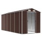vidaXL Cobertizo de jardín acero galvanizado marrón 191x470x198 cm vidaXL Cobertizo de jardín acero galvanizado marrón 191x470x198 cm