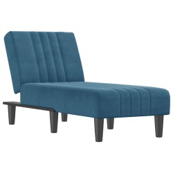 vidaXL Sofá diván de terciopelo azul