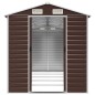 vidaXL Cobertizo de jardín acero galvanizado marrón 191x470x198 cm vidaXL Cobertizo de jardín acero galvanizado marrón 191x470x198 cm