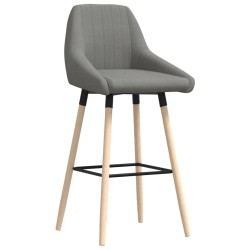 vidaXL Taburete de cocina tela gris claro