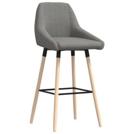 vidaXL Taburete de cocina tela gris claro