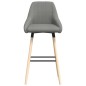 vidaXL Taburete de cocina tela gris claro vidaXL Taburete de cocina tela gris claro