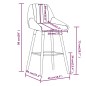 vidaXL Taburete de cocina tela gris claro vidaXL Taburete de cocina tela gris claro