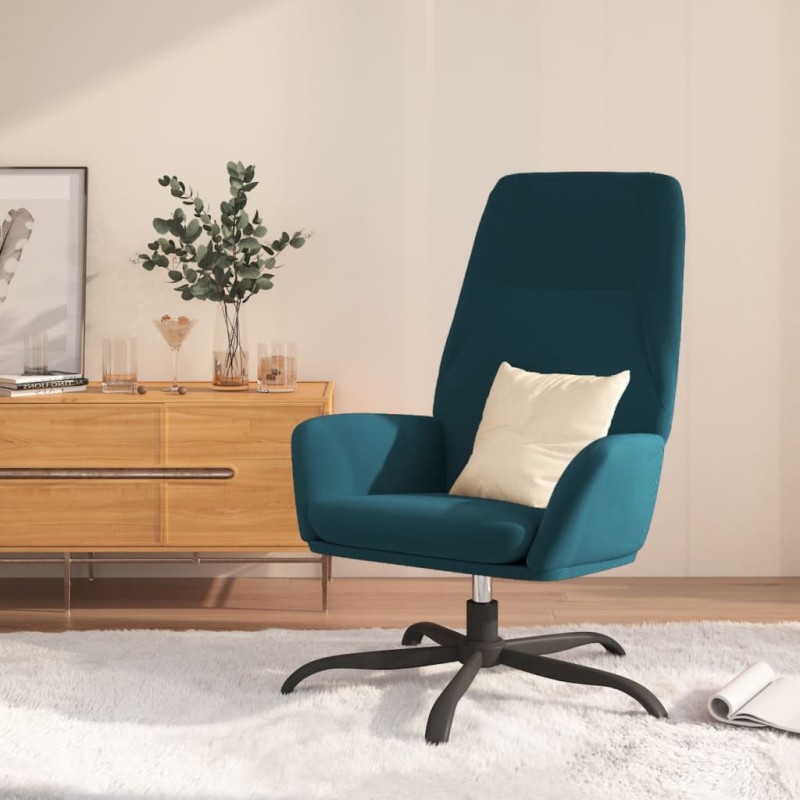 vidaXL Sillón de relax de terciopelo azul vidaXL Sillón de relax de terciopelo azul
