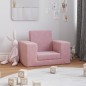 vidaXL Sofá cama para niños felpa suave rosa vidaXL Sofá cama para niños felpa suave rosa