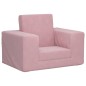 vidaXL Sofá cama para niños felpa suave rosa vidaXL Sofá cama para niños felpa suave rosa