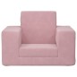 vidaXL Sofá cama para niños felpa suave rosa vidaXL Sofá cama para niños felpa suave rosa