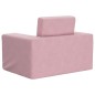 vidaXL Sofá cama para niños felpa suave rosa vidaXL Sofá cama para niños felpa suave rosa