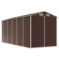 vidaXL Cobertizo de jardín acero galvanizado marrón 191x470x198 cm vidaXL Cobertizo de jardín acero galvanizado marrón 191x470x198 cm