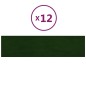 vidaXL Paneles de pared 12 uds terciopelo verde oscuro 60x15 cm 1,08m² vidaXL Paneles de pared 12 uds terciopelo verde oscuro 60x15 cm 1,08m²
