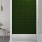 vidaXL Paneles de pared 12 uds terciopelo verde oscuro 60x15 cm 1,08m² vidaXL Paneles de pared 12 uds terciopelo verde oscuro 60x15 cm 1,08m²