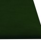 vidaXL Paneles de pared 12 uds terciopelo verde oscuro 60x15 cm 1,08m² vidaXL Paneles de pared 12 uds terciopelo verde oscuro 60x15 cm 1,08m²