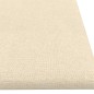vidaXL Paneles de pared 12 uds tela color crema 60x15 cm 1,08 m²