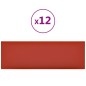 vidaXL Paneles de pared 12 uds cuero sintético rojo 90x30 cm 3,24 m² vidaXL Paneles de pared 12 uds cuero sintético rojo 90x30 cm 3,24 m²