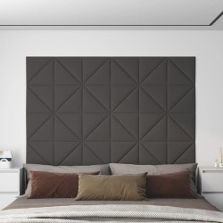 vidaXL Paneles de pared 12 uds tela gris oscuro 30x30 cm 0,54 m²