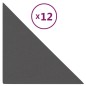 vidaXL Paneles de pared 12 uds tela gris oscuro 30x30 cm 0,54 m² vidaXL Paneles de pared 12 uds tela gris oscuro 30x30 cm 0,54 m²