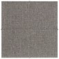 vidaXL Paneles de pared 12 uds tela gris claro 30x30 cm 1,08 m²