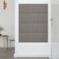 vidaXL Paneles de pared 12 uds tela gris claro 30x30 cm 1,08 m²