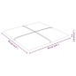 vidaXL Paneles de pared 12 uds tela gris claro 30x30 cm 1,08 m²
