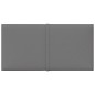 vidaXL Paneles de pared 12 uds tela gris claro 30x15 cm 0,54 m²