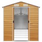 vidaXL Caseta de jardín acero galvanizado marrón claro 191x725x198 cm vidaXL Caseta de jardín acero galvanizado marrón claro 191x725x198 cm