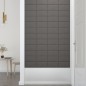 vidaXL Paneles de pared 12 uds tela gris claro 30x15 cm 0,54 m²
