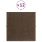 vidaXL Paneles de pared 12 uds tela marrón 30x30 cm 1,08 m² vidaXL Paneles de pared 12 uds tela marrón 30x30 cm 1,08 m²