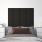 vidaXL Paneles de pared 12 uds tela negro 30x30 cm 1,08 m² vidaXL Paneles de pared 12 uds tela negro 30x30 cm 1,08 m²