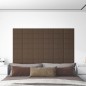 vidaXL Paneles de pared 12 uds tela marrón 30x15 cm 0,54 m² vidaXL Paneles de pared 12 uds tela marrón 30x15 cm 0,54 m²