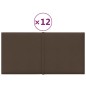 vidaXL Paneles de pared 12 uds tela marrón 30x15 cm 0,54 m² vidaXL Paneles de pared 12 uds tela marrón 30x15 cm 0,54 m²