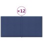 vidaXL Paneles de pared 12 uds tela azul 30x15 cm 0,54 m² vidaXL Paneles de pared 12 uds tela azul 30x15 cm 0,54 m²