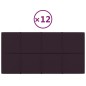 vidaXL Paneles de pared 12 uds tela morado 60x30 cm 2,16 m² vidaXL Paneles de pared 12 uds tela morado 60x30 cm 2,16 m²