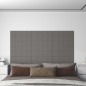 vidaXL Paneles de pared 12 uds tela gris claro 60x15 cm 1,08 m² vidaXL Paneles de pared 12 uds tela gris claro 60x15 cm 1,08 m²