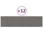 vidaXL Paneles de pared 12 uds tela gris claro 60x15 cm 1,08 m² vidaXL Paneles de pared 12 uds tela gris claro 60x15 cm 1,08 m²