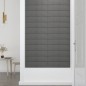 vidaXL Paneles de pared 12 uds tela gris claro 60x15 cm 1,08 m² vidaXL Paneles de pared 12 uds tela gris claro 60x15 cm 1,08 m²